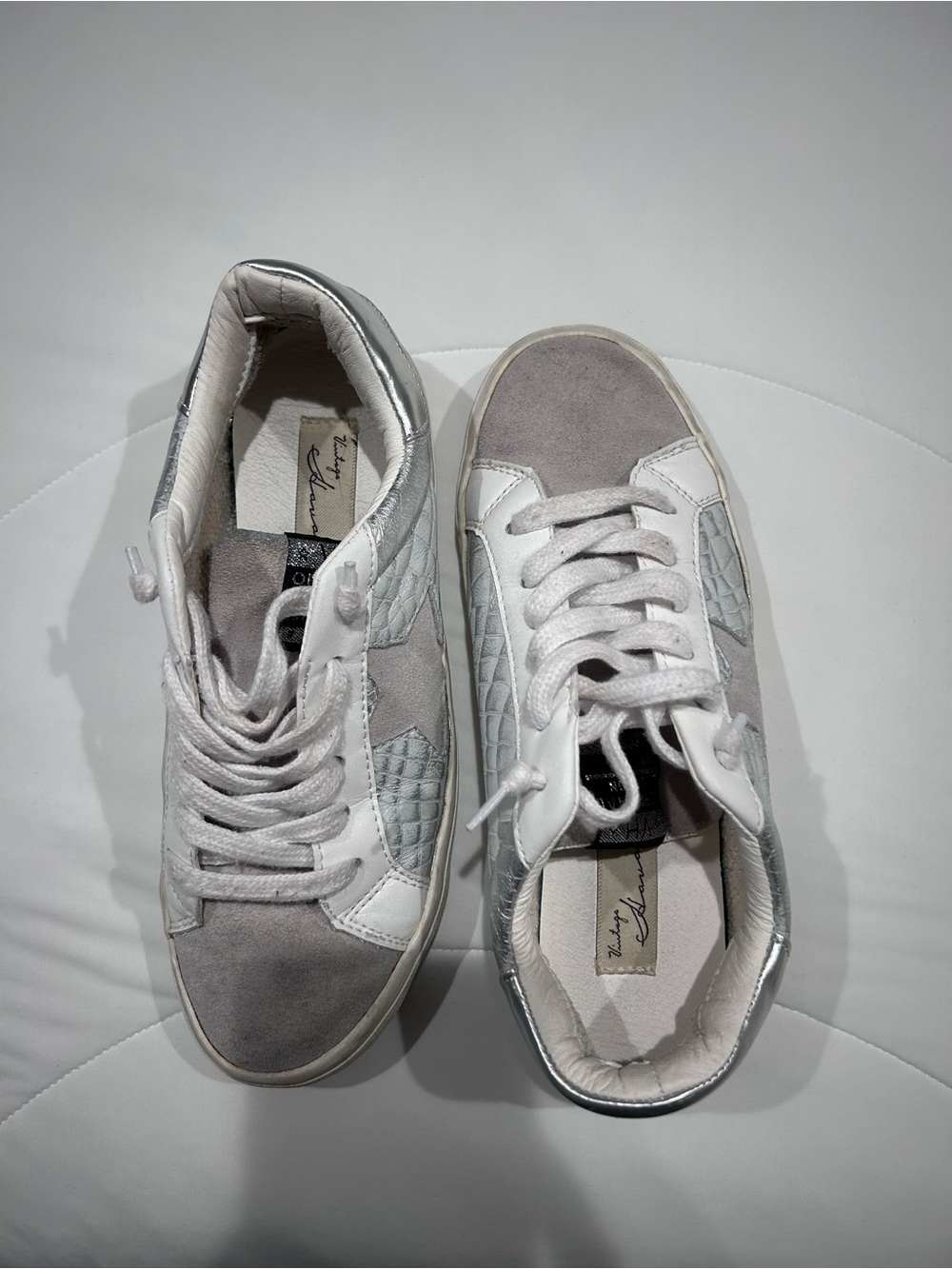 Women’s Vintage Havana Blue and Silver Sneakers